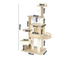 Alopet Cat Trees Scratching Post Scratcher Tower Condo House Furniture Wooden 131cm