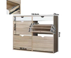 Oikiture Shoe Rack Shoe Storage Cabinet Cupboard Organiser Shelf Wooden 36 Pairs