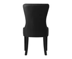 Oikiture 2x Dining Chairs Upholstered French Provincial Tufted Kitchen PU Leather