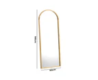 Oikiture Wooden Full Length Mirror 166x60cm Arched Dressing Floor Mirrors