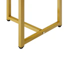 Oikiture Console Table Hallway Entry Side Tables Marble Effect Hall Display White&Gold