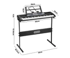 Mazam 61 Keys Electronic Piano Keyboard Lighted Electric Keyboards Holder Stand