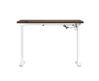 Oikiture 150CM Electric Standing Desk Single Motor Height Adjustable Sit Stand Table Top Walnut