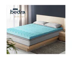 Bedra Queen 8CM Memory Foam Mattress Topper Cool Gel Bed Bamboo Cover 7-Zone