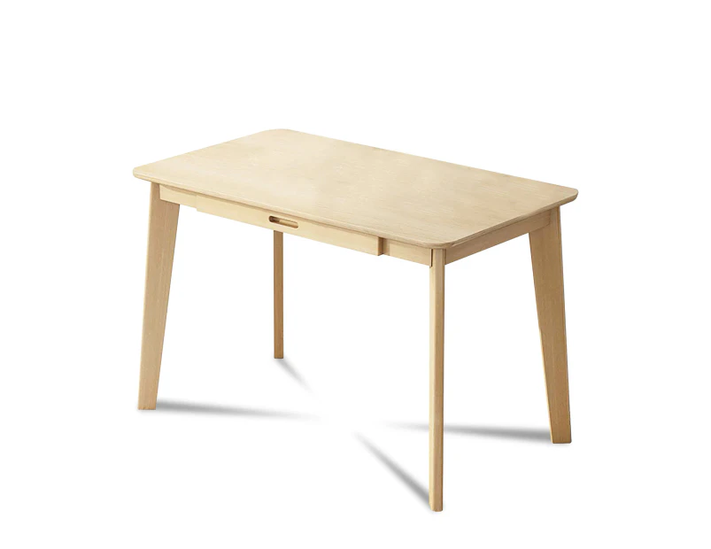 MIUZ Computer Desk Office Study Desks Laptop Table Drawers Workstation Nordic Natural 80x50x72cm