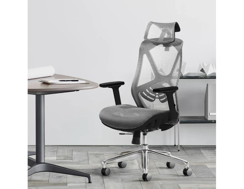 MIUZ Ergonomic Mesh Office Chair Gaming Executive Fabric Seat Headrest Dark