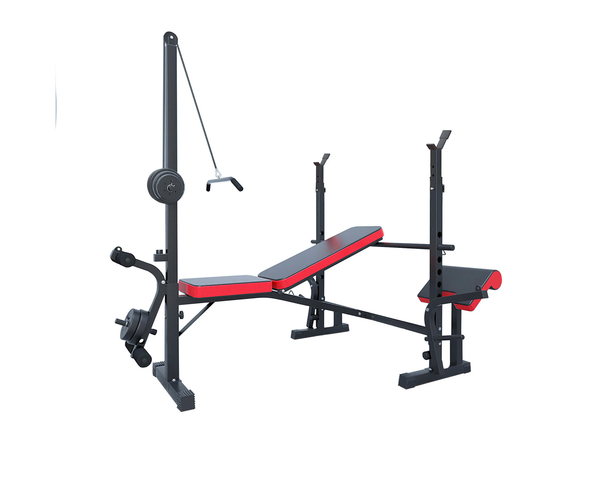 FitnessLab Back Adjustable Weight Bench Press Multi-station Fitness 8in1 Home Gym Equipment Curl