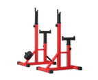 FitnessLab Adjustable Squat Rack Pair Fitness Exercise Weight Lifting Gym Home Gym Barbell Stand