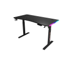 MIUZ 160cm RGB Computer Gaming Desk Office Laptop Table Standing Desk Height Adjustable - 3 Sizes