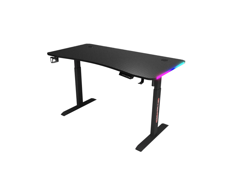 MIUZ 160cm RGB Computer Gaming Desk Office Laptop Table Standing Desk Height Adjustable - 3 Sizes