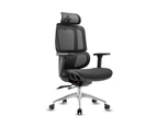 MIUZ Office Chair Executive Computer Chairs Study Home Mesh Lumbar Back Seat Recliner - Black