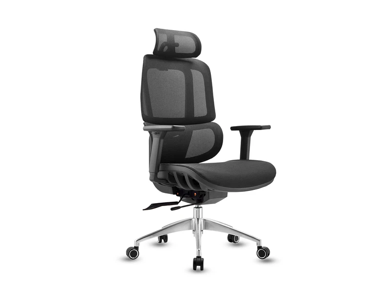 MIUZ Office Chair Executive Computer Chairs Study Home Mesh Lumbar Back Seat Recliner - Black