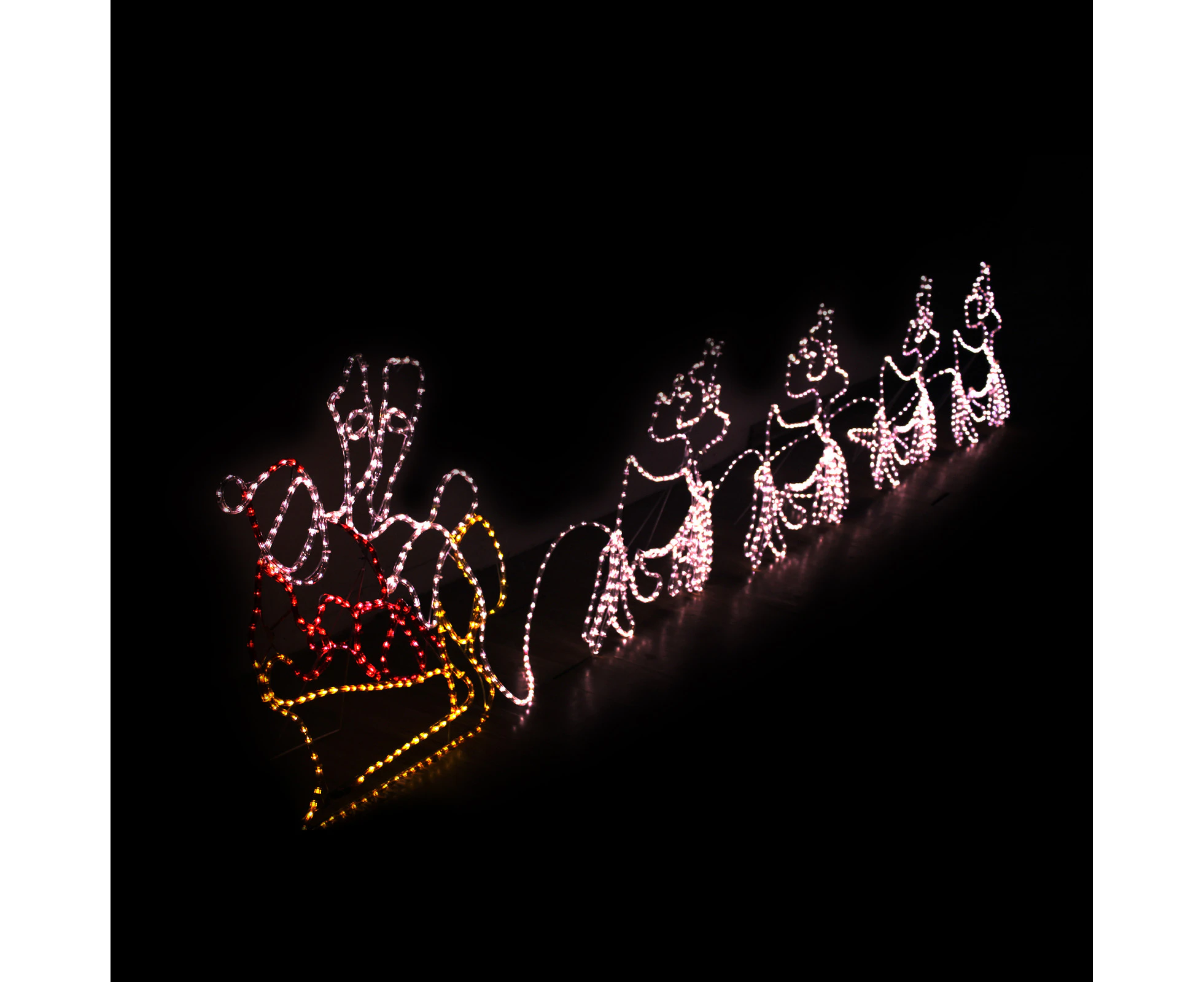 Festiva Christmas Motif Lights Reindeer Sleigh Led Rope Santa LED Lights Xmas Home Decor