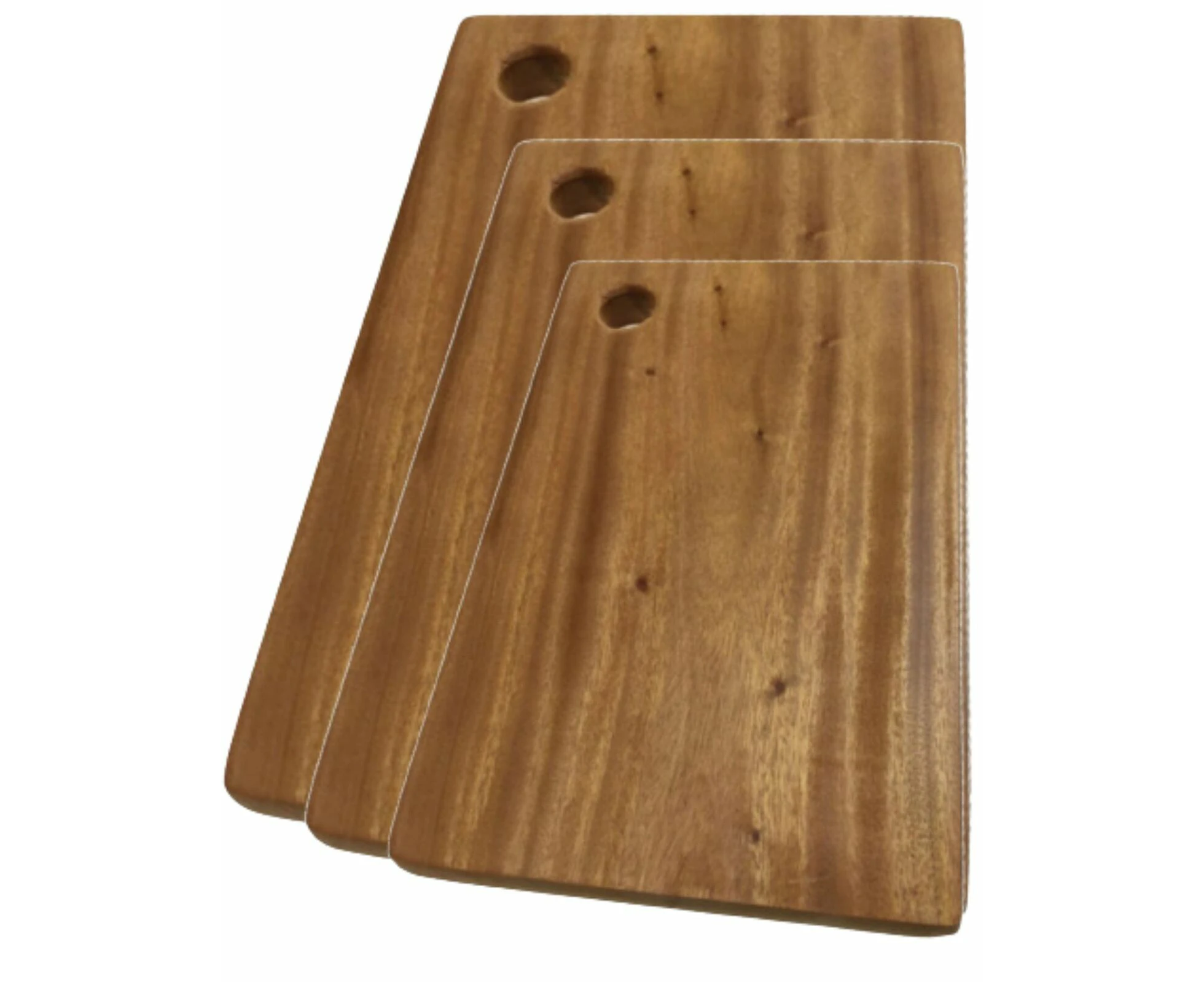 3x Hard Wood Hygienic Cutting Wooden Chopping Board Natural Kitchen Block