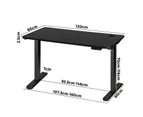 Oikiture 120cm Electric Standing Desk Dual Motor Black