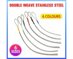Double Weave High Quality Stainless Steel Cable Pulling Socks Telstra Nbn Tools - Blue(4-6MM)