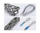 Double Weave High Quality Stainless Steel Cable Pulling Socks Telstra Nbn Tools - Blue(4-6MM)