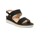 Womens Footwear Ravella Dayton Black Smooth Sandal