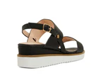 Womens Footwear Ravella Dayton Black Smooth Sandal