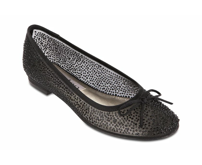 Womens Footwear Ap Too Twinkle Black Silk Flat