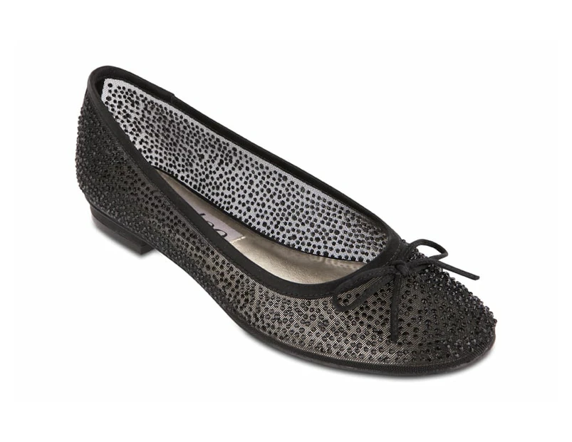 Womens Footwear Ap Too Twinkle Black Silk Flat