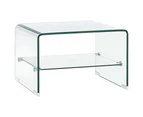 vidaXL Coffee Table Accent Table Furniture Clear Tempered Glass Multi Sizes