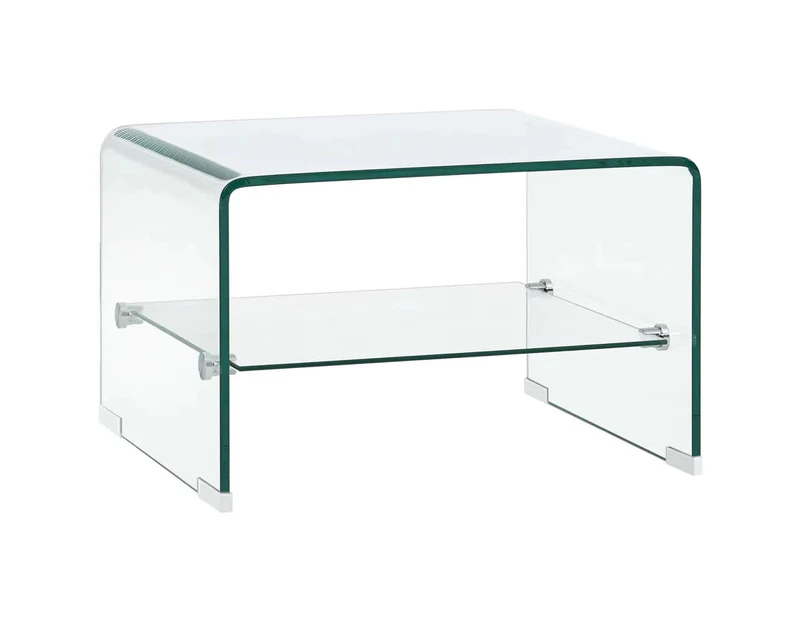 vidaXL Coffee Table Accent Table Furniture Clear Tempered Glass Multi Sizes