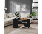 vidaXL Coffee Table Black 90x60x46.5 cm Engineered Wood