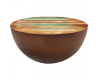 vidaXL Coffee Table Bowl-shaped with Steel Base Solid Reclaimed Wood