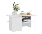 vidaXL Coffee Table High Gloss White 90x60x46.5 cm Engineered Wood