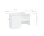 vidaXL Coffee Table High Gloss White 90x60x46.5 cm Engineered Wood