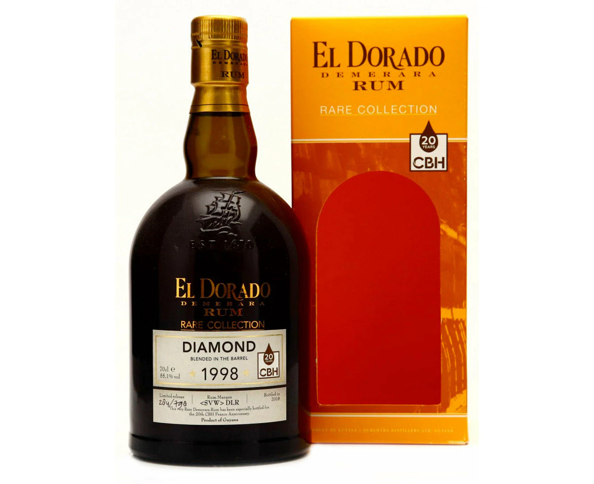 El Dorado 20 Year Old Rare Collection Diamond 1998 Cbh Guyanese Rum 700ml