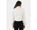 Forcast Women's Scout Cropped Wool Jacket - Ivory