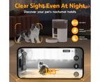 3.5L Automatic Cat Feeder with 1080P HD WiFi Night Vision Camera and 2-Way Audio, Smart Timed Pet Feeder for Dogs and Cats