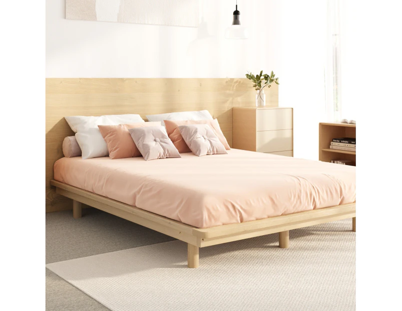 Oikiture Bed Frame Queen Size Wooden Bed Frames Floating