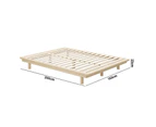 Oikiture Bed Frame Queen Size Wooden Bed Frames Floating