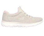 Skechers Women's Summits Fun Flair Sneakers - Taupe/Pink