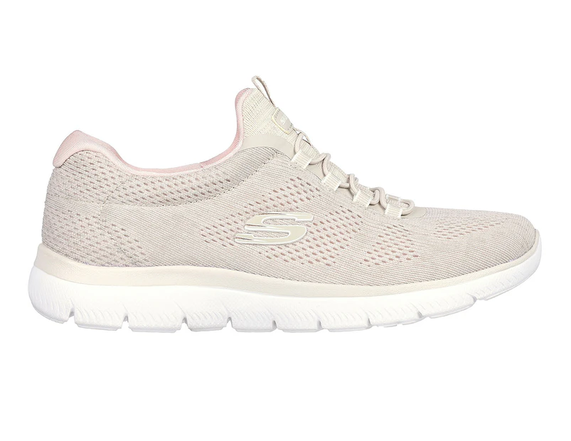 Skechers Women's Summits Fun Flair Sneakers - Taupe/Pink