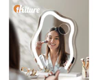 Oikiture 45x58cm Makeup Mirror Bluetooth Hollywood LED Light Vanity Mirrors Standing