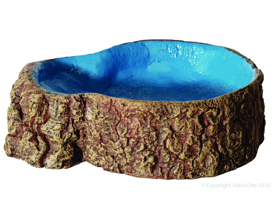 Reptile One Hermit Crab Tree Stump Bowl Blue Small 37172BL