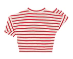 Bonds Baby Wide Needle Rib Pullover Sweatshirt - Parisian Red/Macadamia