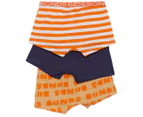 Bonds Boys' Kids'/Youth Trunks 3-Pack - Navy/Orange