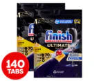 2 x 70pk Finish Powerball Ultimate All in 1 Dishwashing Tabs Lemon Sparkle