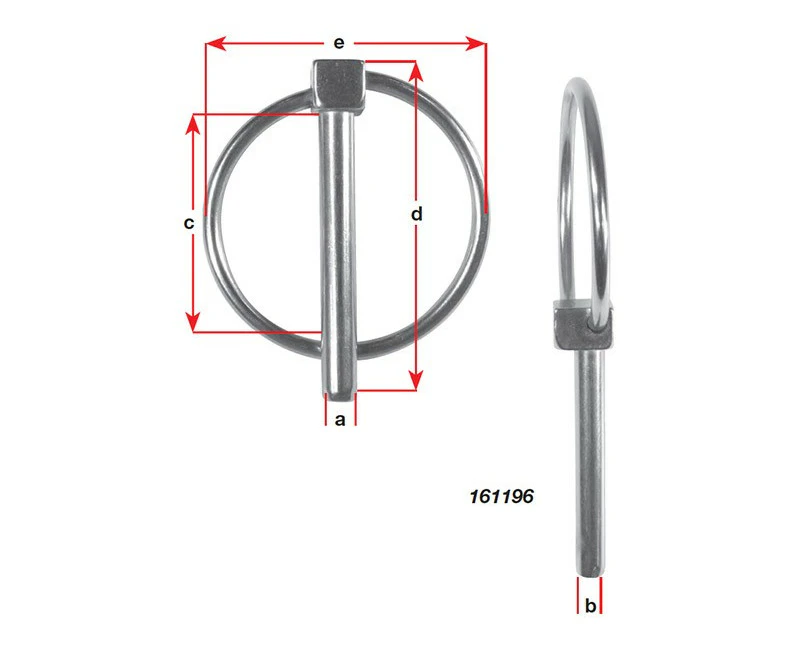 Stainless Steel Lynch Pin 4.5mm Qty 1