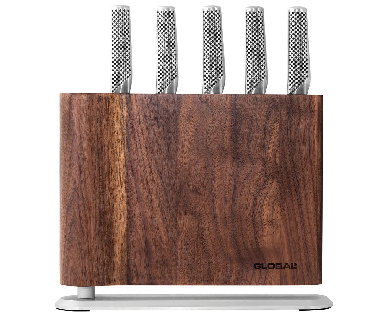 Global 6-Piece UKU Knife Block Set - Walnut