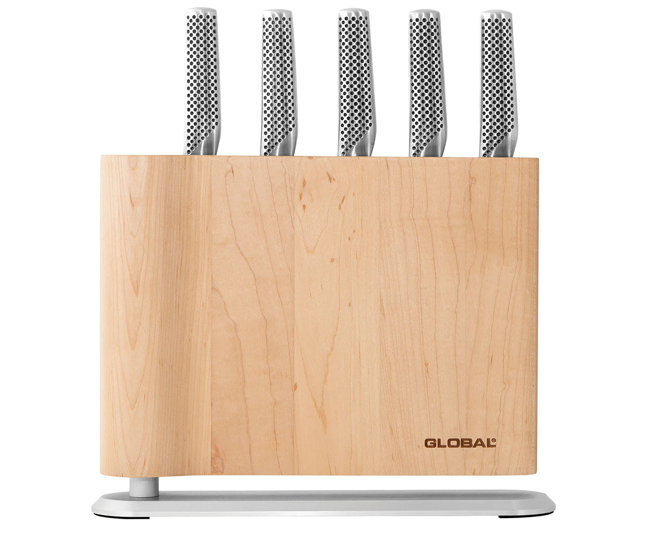 Global 6-Piece UKU Knife Block Set - Maple