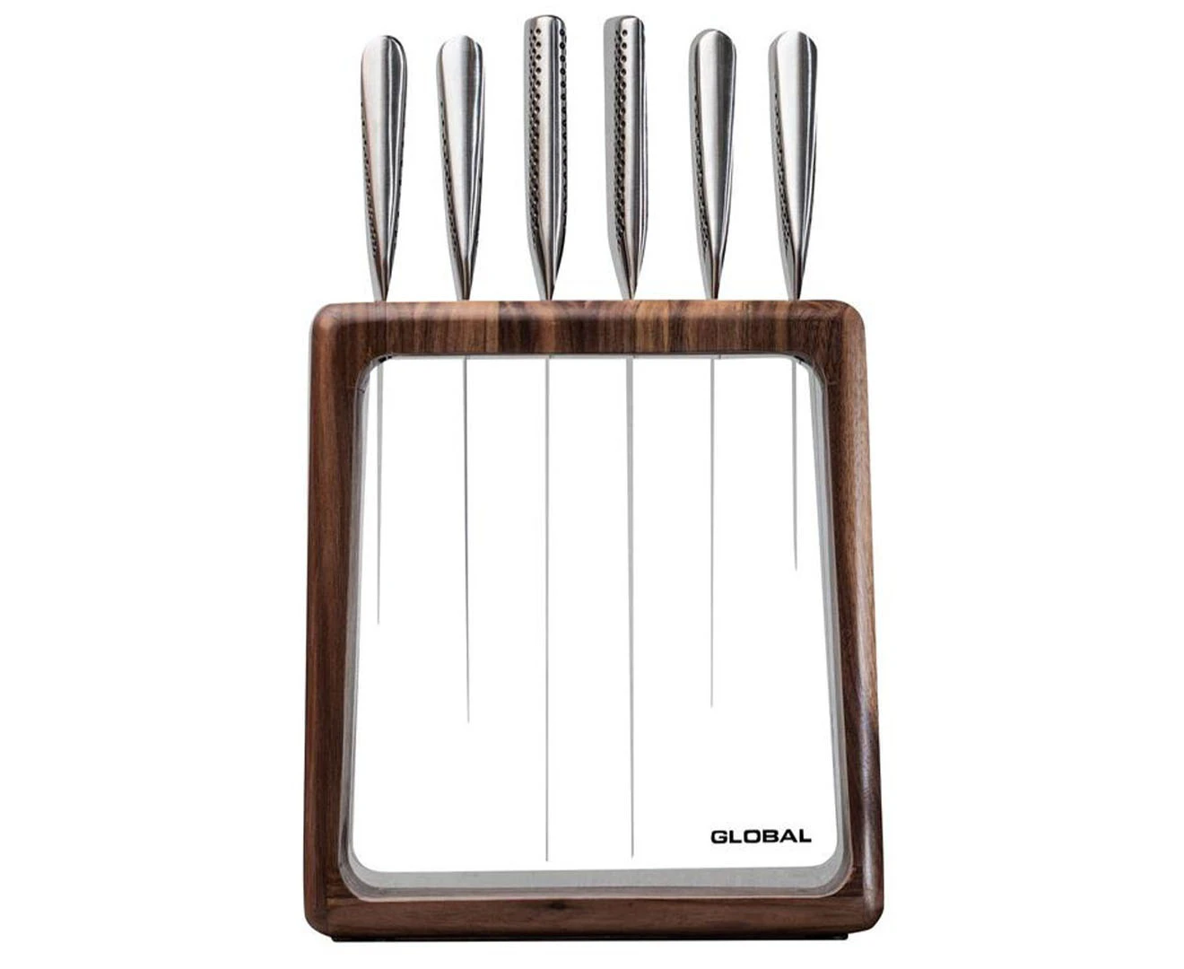 Global 7-Piece Hashira Knife Block Set - Walnut