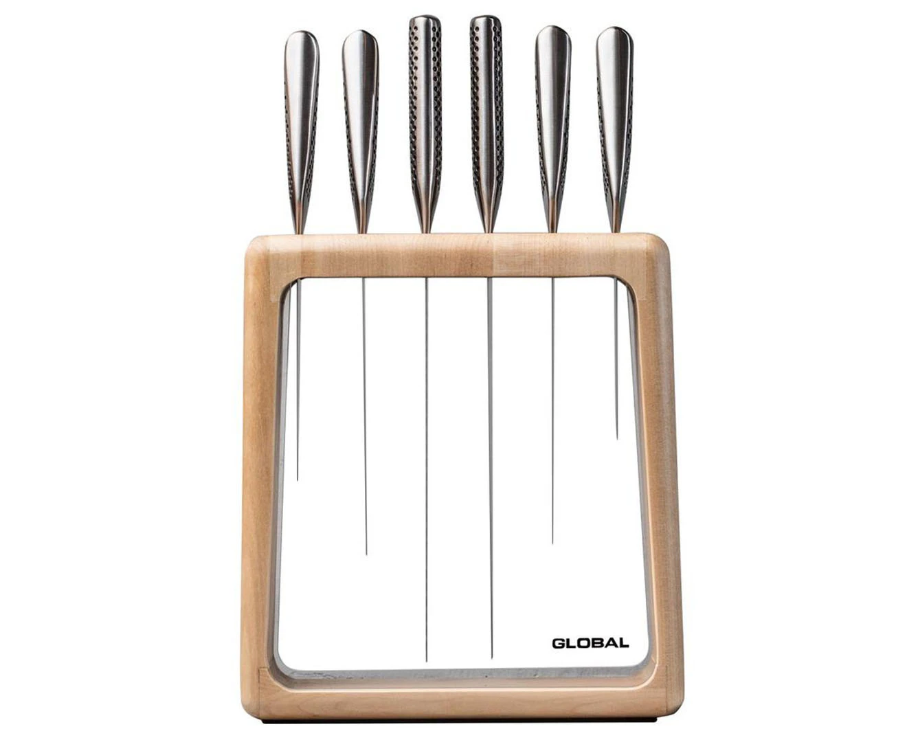 Global 7-Piece Hashira Knife Block Set - Maple