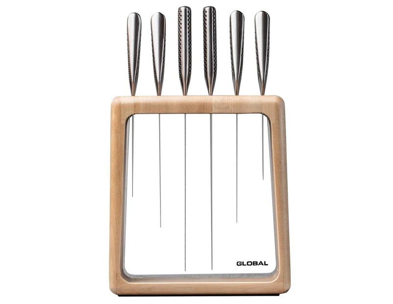 Global 7-Piece Hashira Knife Block Set - Maple