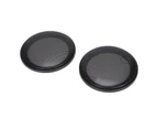 2Pcs Speaker Grill Cover Metal Diy Replacement Black Speaker Mesh Protective Case With Screws For Car